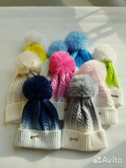 Шапка и варежки детская новые весна/зима
