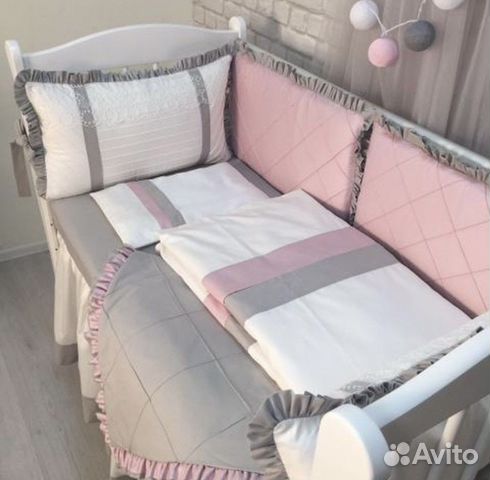 Бортики набор 13 предм в кроватку одеяло подушка