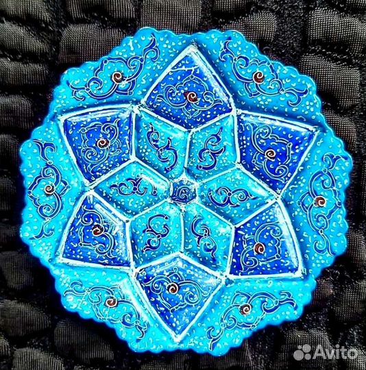 Тарелочки розетки, иранская эмаль минакари