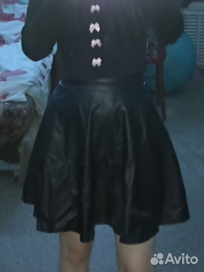 Кожаная юбка
