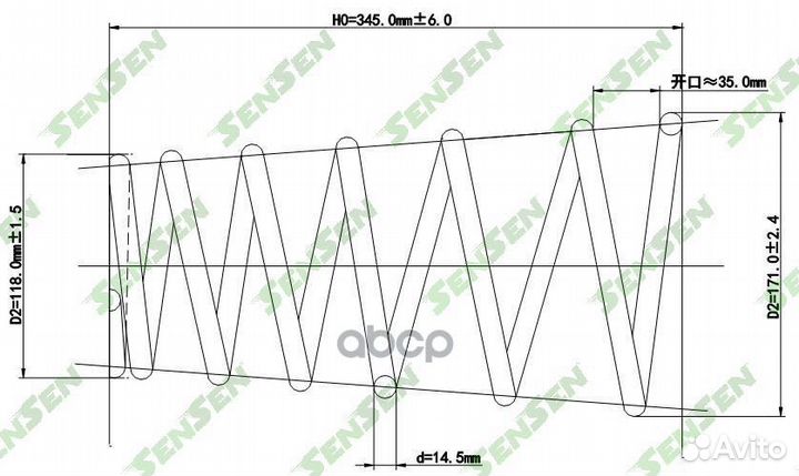 Пружина подвески задней lexus: RX (MCU ) 03- SC