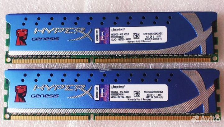 Hyperx с радиатором 4 планки по 2gb