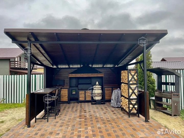 Мангал с крышей Беседки Коплексы