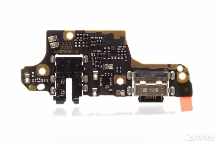 Шлейф для Xiaomi Poco X3/X3 NFC/X3 Pro (плата) + Разъем зарядки + Разъем наушников + Микрофон (Origi