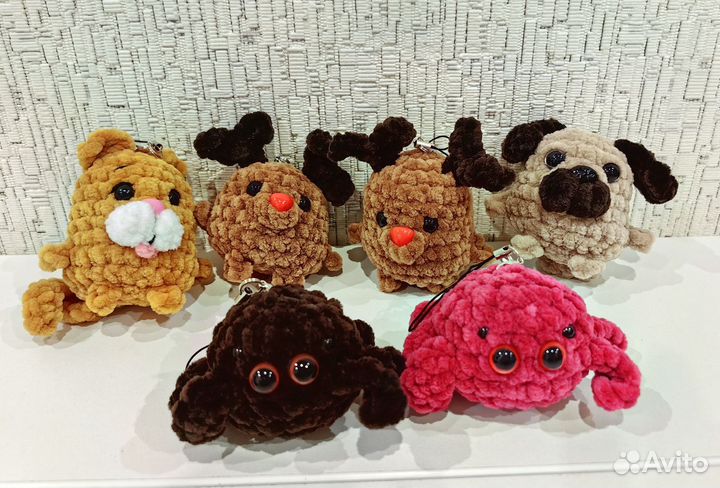 Вязаные брелки