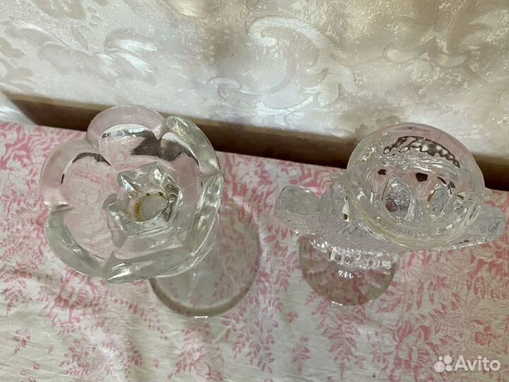 Подсвечники СССР сова хрусталь