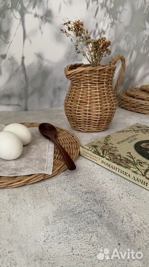 Плетеный кувшин декор для дома на заказ