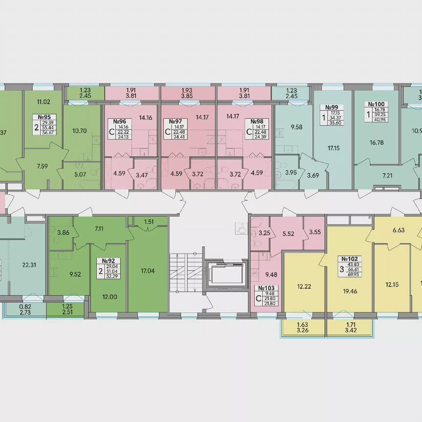 2-к. квартира, 52,3 м², 2/8 эт.