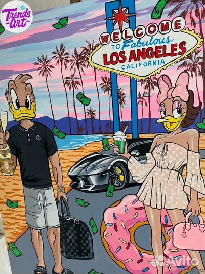 Большие поп стрит арт картины для интерьера купить