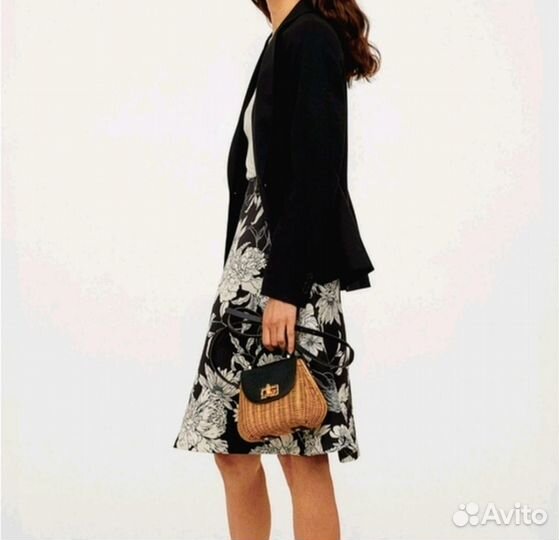 Юбка колокол (чёрно белая)