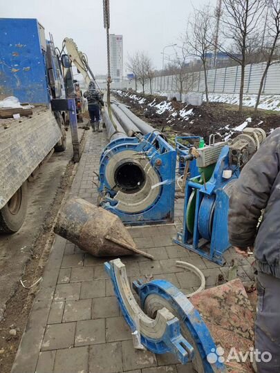 Прокол под дорогой, пайка труб пнд до 160мм