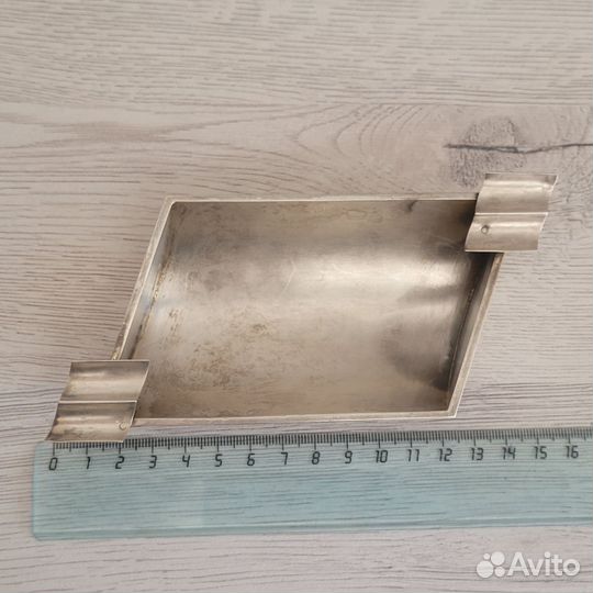 Серебряная пепельница старинная, серебро 875