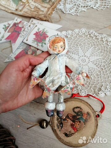 Игрушка на елку, вата