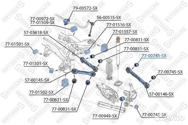 Сайлентблок зад. балки нижн. bmw e81/e87 04/e90/e9