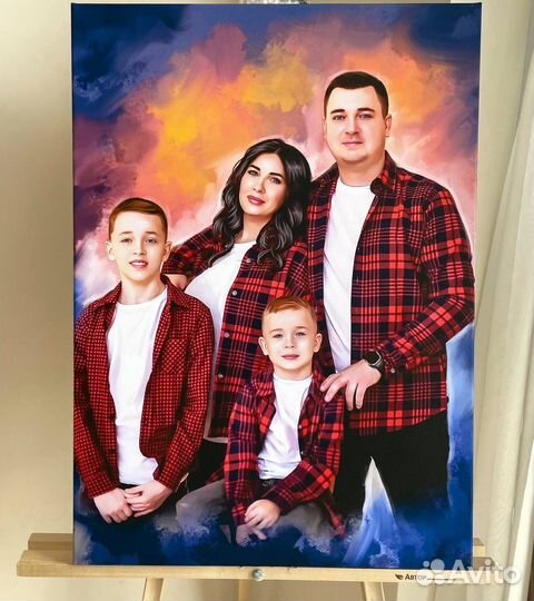 Портрет по фото, портрет на холсте, фотопечать