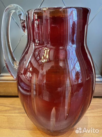 Кувшин цветной хрусталь СССР