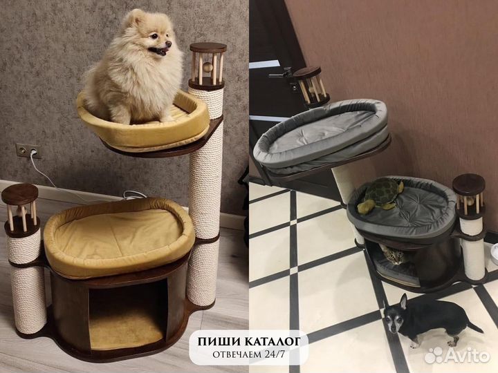 Когтеточка дом для кошки. Игровой комплекс