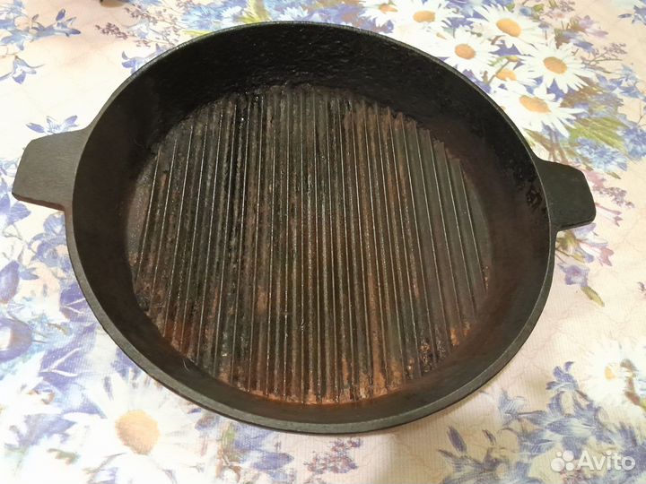 Чугунная сковорода гриль СССР