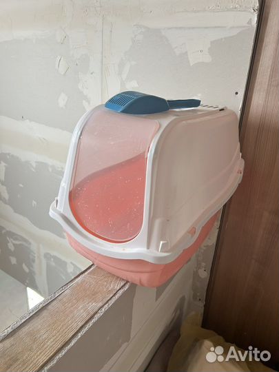Лоток домик для кошек с фильтром и совком
