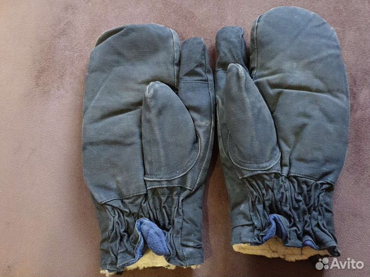 Варежки на овчине