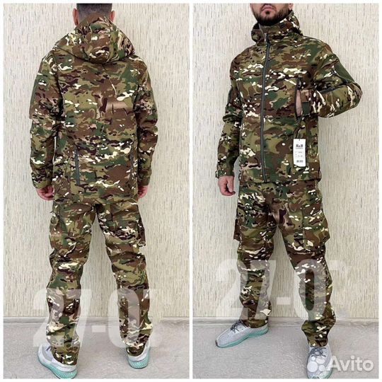 Тактический боевой костюм мультикам на флисе