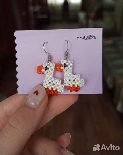 Серëжки из бисера