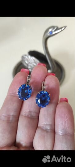 Серебряные серьги СССР 875 пробы