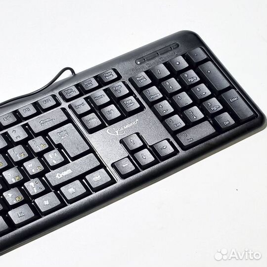 Клавиатура проводная Gembird KB-8320U-BL, USB, черная /11090