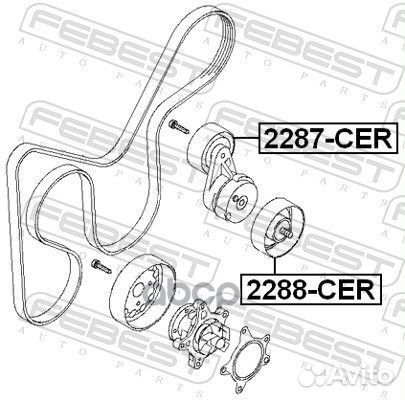 Ролик обводной (KIA ceed 2006) febest 2288-cer