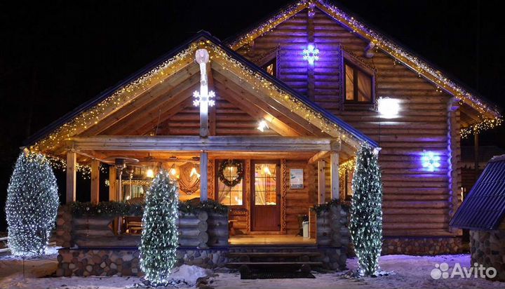 Новогоднее украшение домов. Электрика