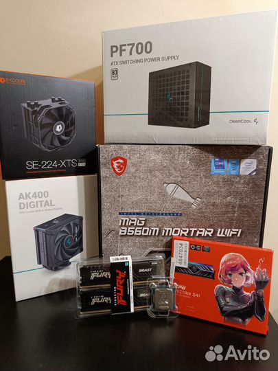 Новый Msi mag b560m mortar wifi + i5 10400f