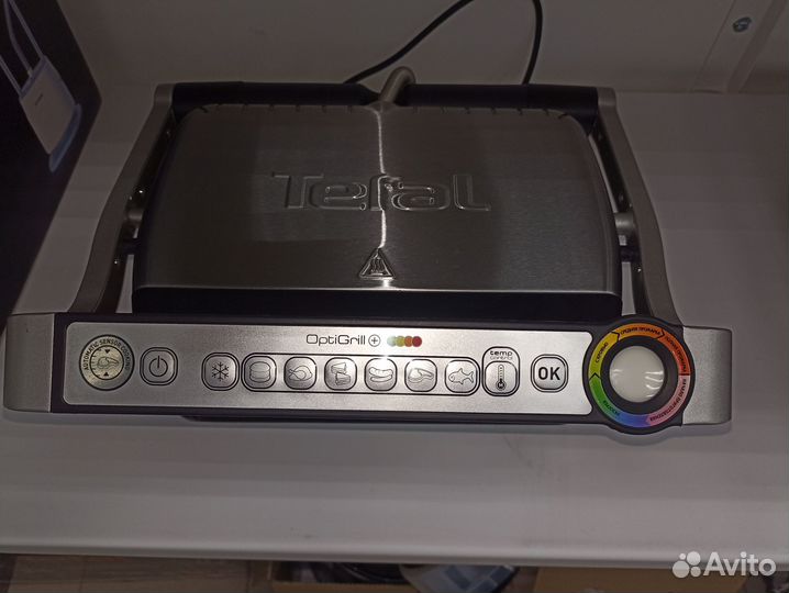 Электрогриль Tefal Optigrill+ GC712D34 серебристый