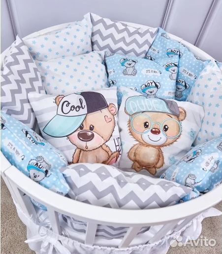 Новые Бортики в детскую кроватку 12 шт (5 видов)