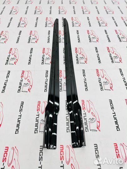 Лезвия порогов BMW X3 G01 черный глянец