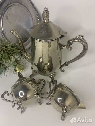 Кофейный сервиз серебрение Англия