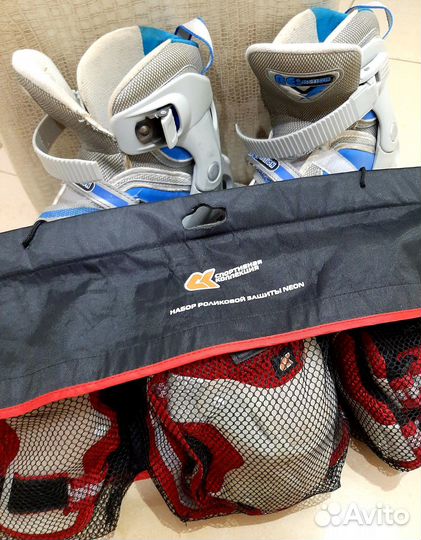 Роликовые коньки + защита
