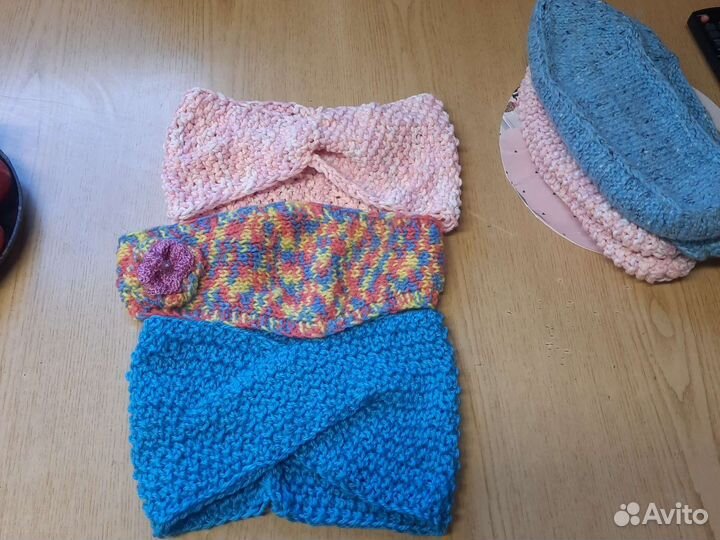 Повязка на голову новая,вязаная