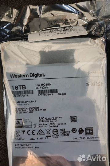 Western digital dc hc550 16tb