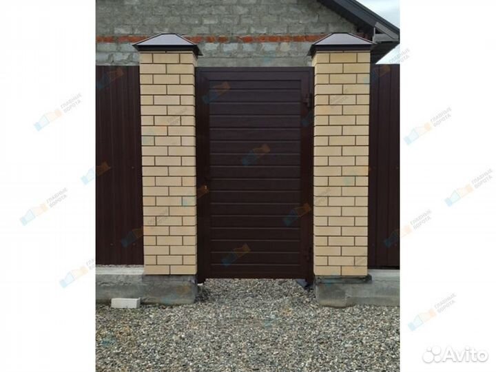 Откатные ворота под ключ / Ворота с калиткой