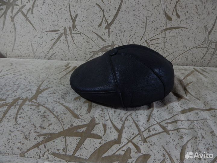 Кепка кожаная мужская (демисезонная)