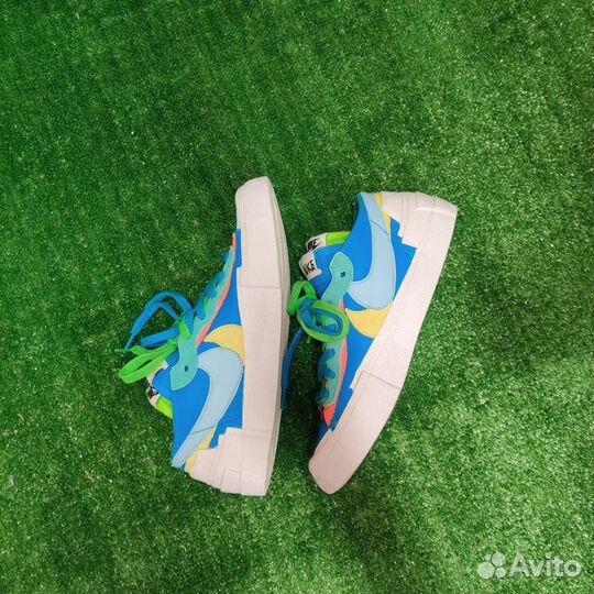 Оригинал Kaws x Sacai x Nike Blazer Low Lake Blue