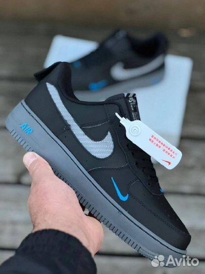 Nike air force 1 чёрные2 разм. 44