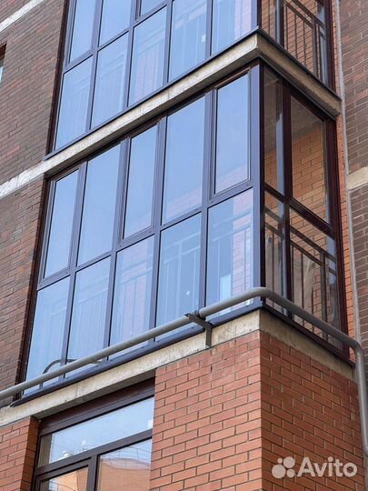 Алюминиевые окна новые панорамное остекление