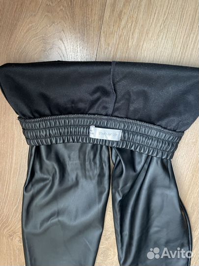 Брюки кожаные для девочки 146