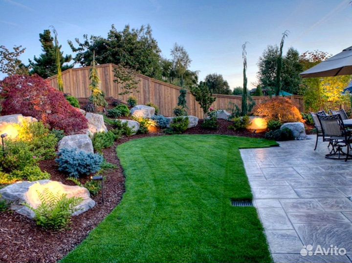 Укладка рулонного газона под ключ