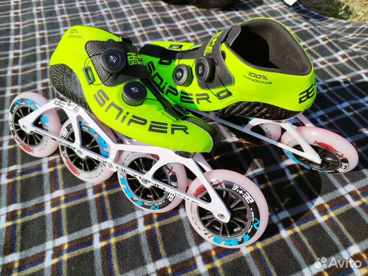 Профессиональные скоростные роликовые коньки