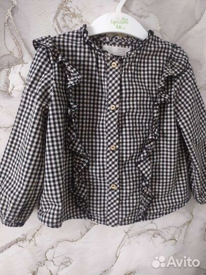 Блузка рубашка zara 98 104