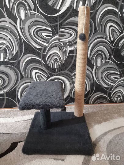 Когтеточка для кошки площадка+столбик 70 см