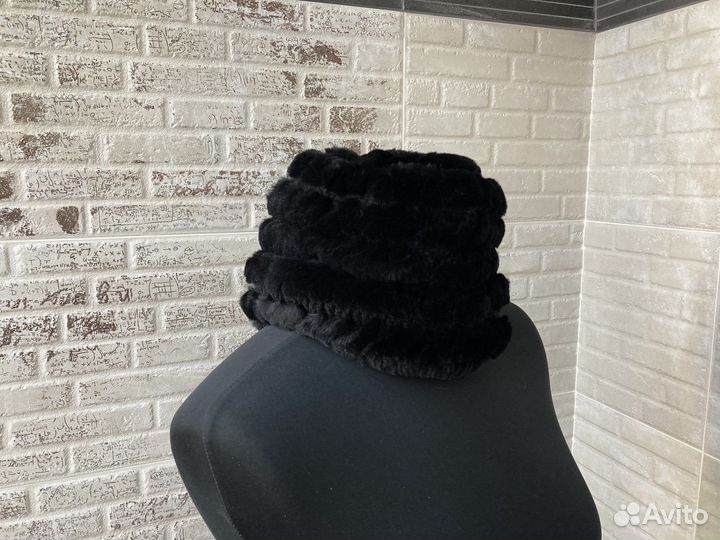 Шапка зимняя женская мех лисы кролика