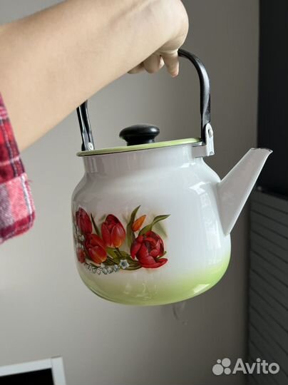 Чайник эмалированный новый